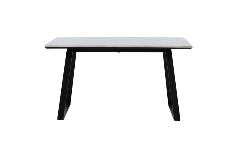 Estelle Rektangulärt Matbord 140 cm med Marmorskiva och Metallutseende - Vit - Möbler - Matplats - Matbord & köksbord