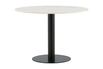 Estelle Runt Matbord 106 cm i Marmor - Vit/Svart - Möbler - Matplats - Matbord & köksbord
