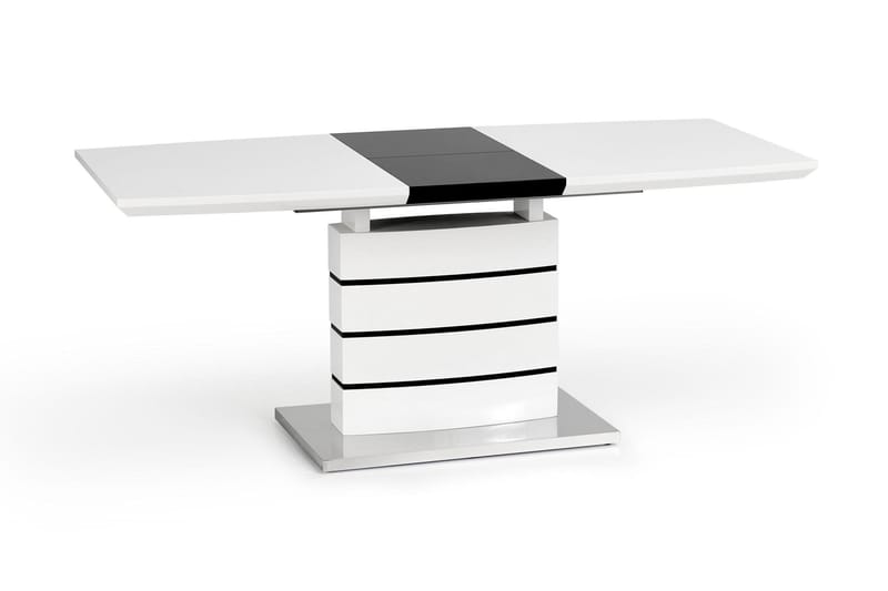 FABELO Förlängningsbart Matbord 140 Vit/Svart - Bord - Matbord & köksbord