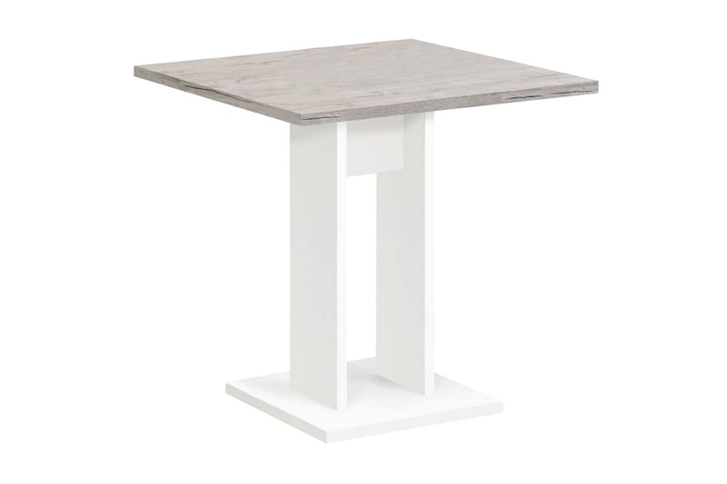 FMD Matbord 70 cm ljus ek och vit - Vit - Bord - Matbord & köksbord