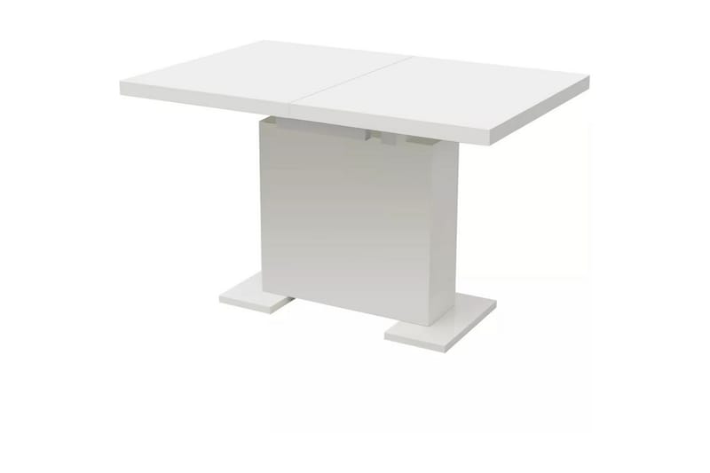 Förlängningsbart matbord högglans vit - Vit - Möbler - Matplats - Matbord & köksbord