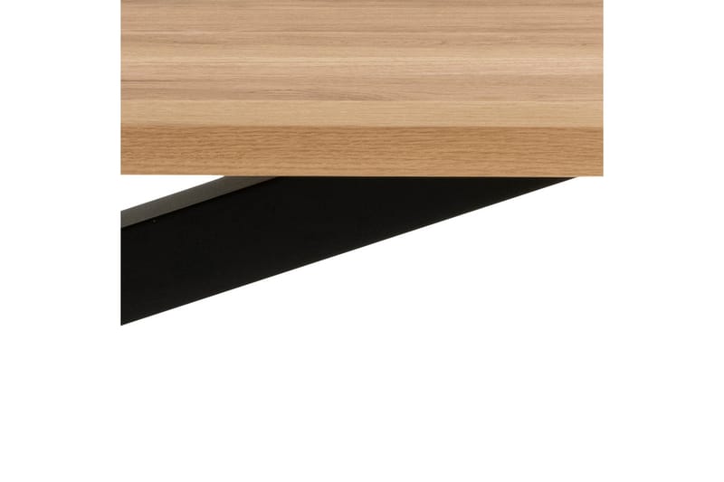 Ganesh Stort Rektangulärt Matbord 220 cm med Trä- och Ekutseende - Svart|Beige - Möbler - Matplats - Matbord & köksbord