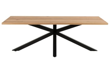 Ganesh Stort Rektangulärt Matbord 220 cm med Trä- och Ekutseende - Svart|Beige - Möbler - Matplats - Matbord & köksbord