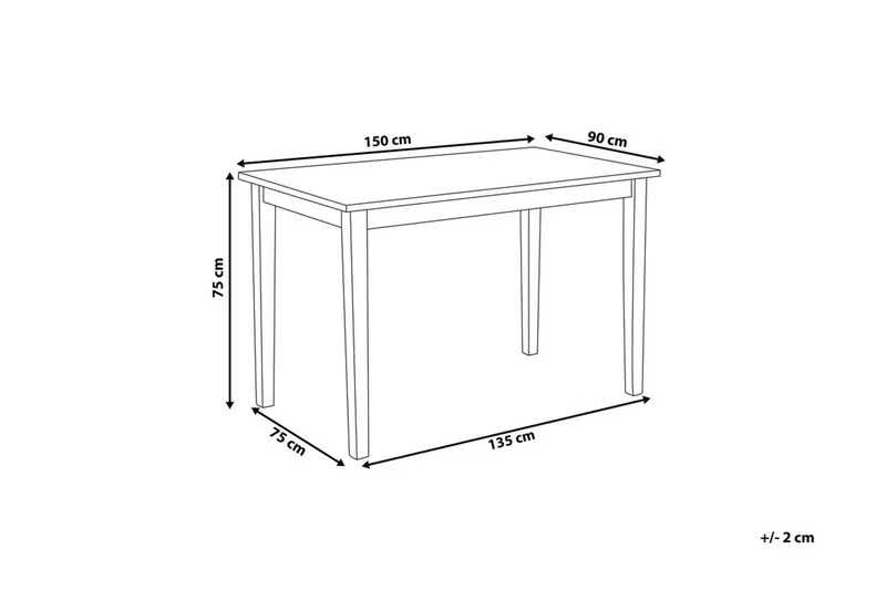 Georgia Matbord 150 cm - Svart - Möbler - Matplats - Matbord & köksbord