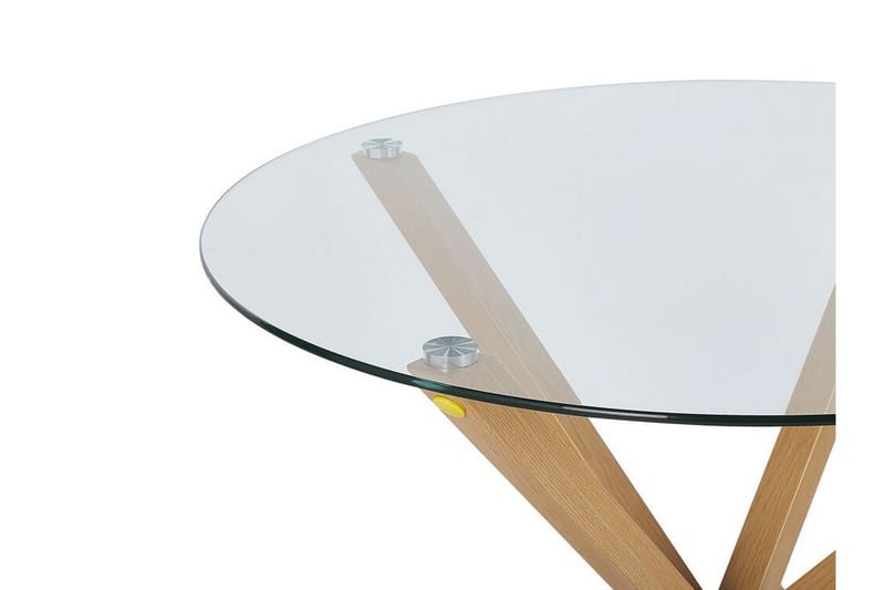 Matbord glas/ljusbrun Ã¸ 90 cm ALTURA - Transparent - Bord - Matbord & köksbord