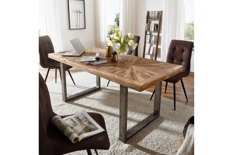 Gulshan Matbord 200 cm - Brun/Silver - Möbler - Matplats - Matbord & köksbord