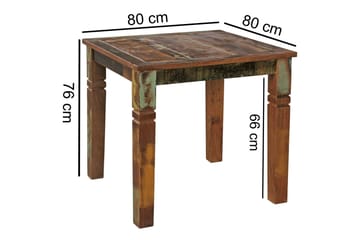 Haage Litet Kvadratiskt Matbord 80 cm i Massivt Trä med Valnötsutseende - Brun - Möbler - Matplats - Matbord & köksbord