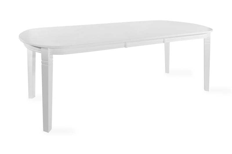 HAVERDAL Förlängningsbart Matbord 160 Oval Vit - Bord - Matbord & köksbord