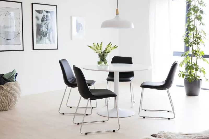 Ibiza Matbord 110 cm Runt - Vit - Möbler - Matplats - Matbord & köksbord