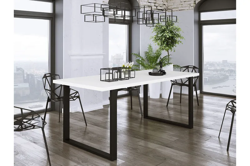 Imper Matbord 185 cm - Svart/Vit - Möbler - Matplats - Matbord & köksbord