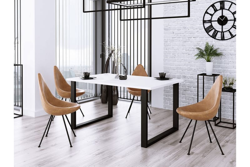 Imper Matbord 185 cm - Vit/Svart - Möbler - Matplats - Matbord & köksbord