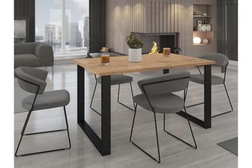 Imper Rektangulärt Matbord 138 cm med Valnöts- och Metallutseende - Svart|Brun - Möbler - Matplats - Matbord & köksbord