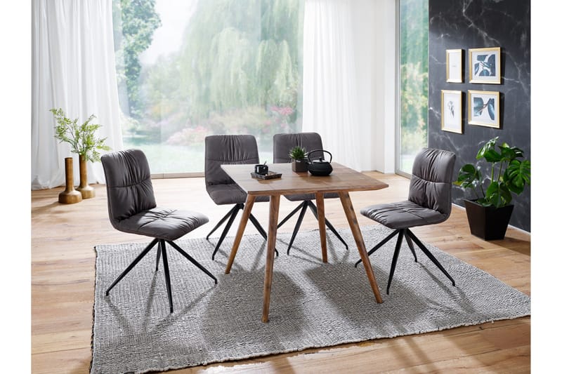 Iviana Matbord 80 cm i Trä med Valnötsutseende - Brun - Möbler - Matplats - Matbord & köksbord