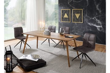 Iviana Rektangulärt Matbord 160 cm i Massivt Trä med Valnötsutseende - Brun - Möbler - Matplats - Matbord & köksbord