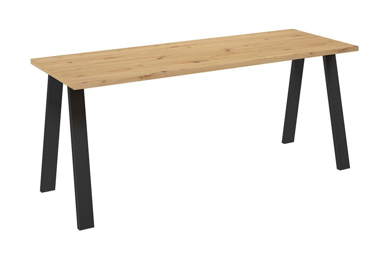 IZOBY Matbord 185 cm Natur/Svart - Teak - Möbler - Matplats - Matbord & köksbord