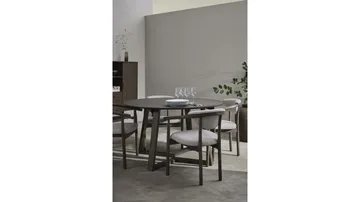Matbord Jämtorrås ø130/230 cm - Brunlackad och vitpigmenterad ek - Möbler - Matplats - Matbord & köksbord