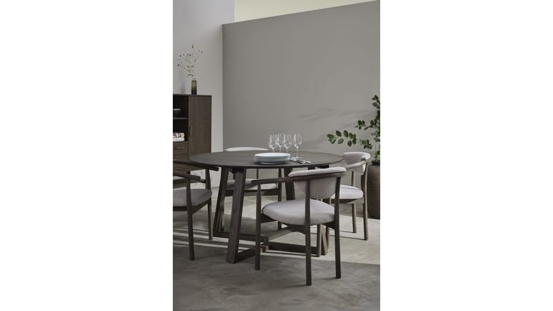 Matbord Jämtorrås ø130/230 cm - Brunlackad och vitpigmenterad ek - Möbler - Matplats - Matbord & köksbord
