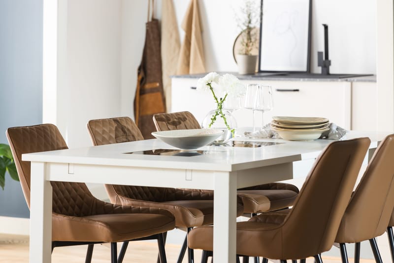 Jasmin Förlängningsbart Matbord 180 cm - Vit - Möbler - Matplats - Matbord & köksbord