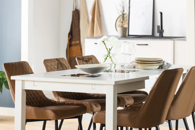 Jasmin Förlängningsbart Matbord 180 cm - Vit - Möbler - Matplats - Matbord & köksbord