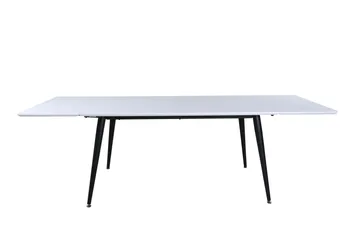 Jimmy Förlängningsbart Matbord 150 cm - Vit/Svart - Möbler - Matplats - Matbord & köksbord