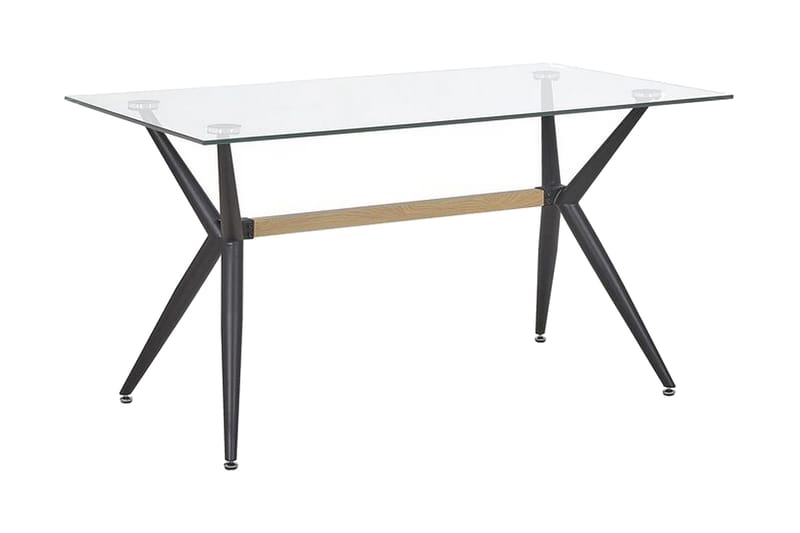 JUBAI Matbord 140 cm Glas/Svart - Möbler - Matplats - Matbord & köksbord