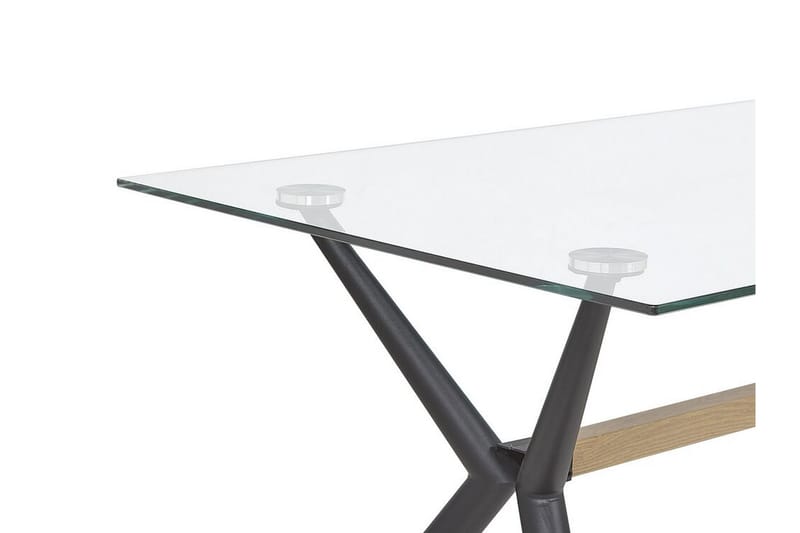 JUBAI Matbord 140 cm Glas/Svart - Möbler - Matplats - Matbord & köksbord