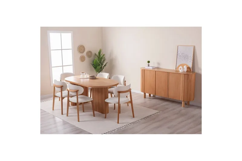 Matbord Karela Bok - Mediumfärgat trä - Möbler - Matplats - Matbord & köksbord