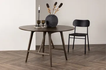 Kaseidon Litet Runt Matbord 100 cm med Trä- och Valnötsutseende - Brun - Möbler - Matplats - Matbord & köksbord