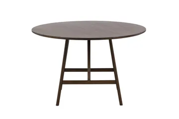 Kaseidon Litet Runt Matbord 100 cm med Trä- och Valnötsutseende - Brun - Möbler - Matplats - Matbord & köksbord