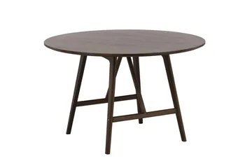 Kaseidon Litet Runt Matbord 100 cm med Trä- och Valnötsutseende - Brun - Möbler - Matplats - Matbord & köksbord