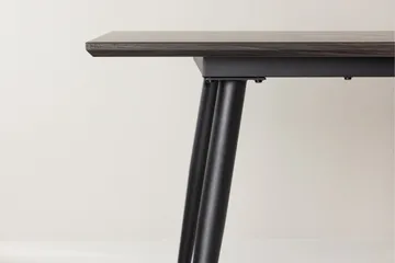 Keholmen Stort Rektangulärt Matbord 220 cm med Valnöts- och Metallutseende - Brun - Möbler - Matplats - Matbord & köksbord