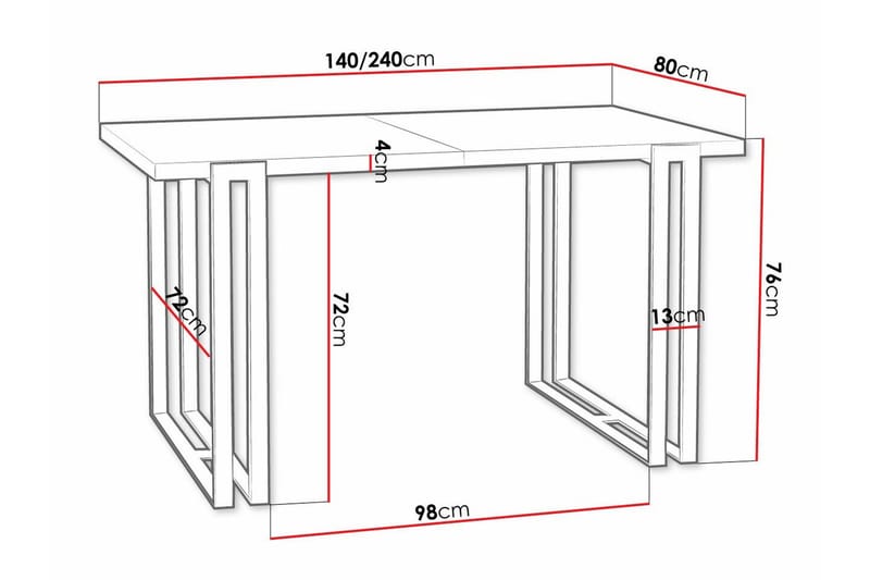 Kintore Matbord 80 cm - Vit - Möbler - Matplats - Matbord & köksbord