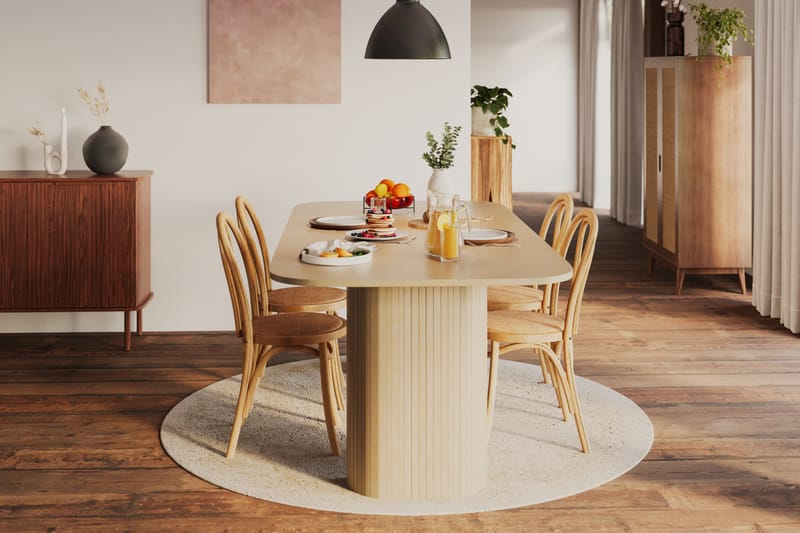 Kopparbo Matbord 200cm - Ljust vitlaserat ekträ - Möbler - Matplats - Matbord & köksbord