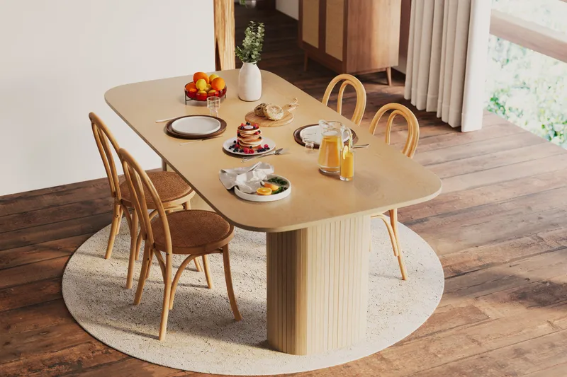 Kopparbo Matbord Ljust trä Rektangulärt 200 cm - Vitlaserat Ek - Möbler - Matplats - Matbord & köksbord