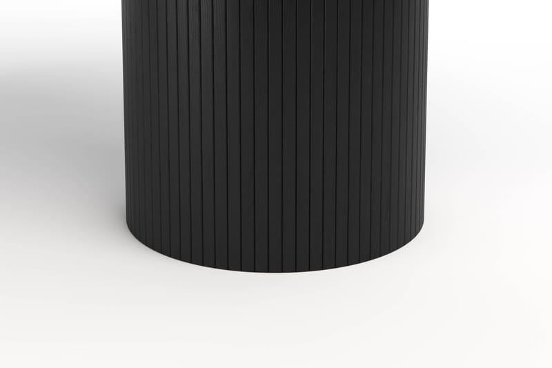 Kopparbo Runt Matbord 150 cm - Svart Trä / Ribbad - Möbler - Matplats - Matbord & köksbord