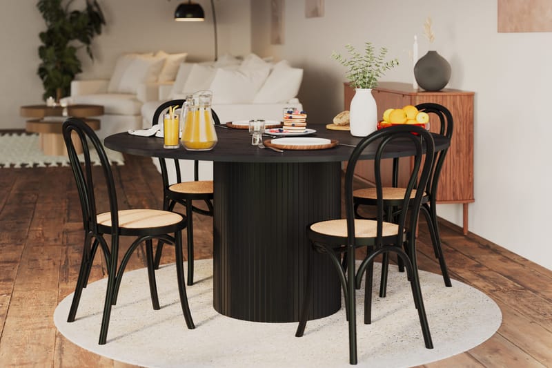 Kopparbo Runt Matbord 150 cm - Svartlaserad ek - Möbler - Matplats - Matbord & köksbord