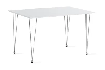 Kronblom Rektangulärt Matbord 120 cm i Trä med Metallutseende - Vit - Möbler - Matplats - Matbord & köksbord