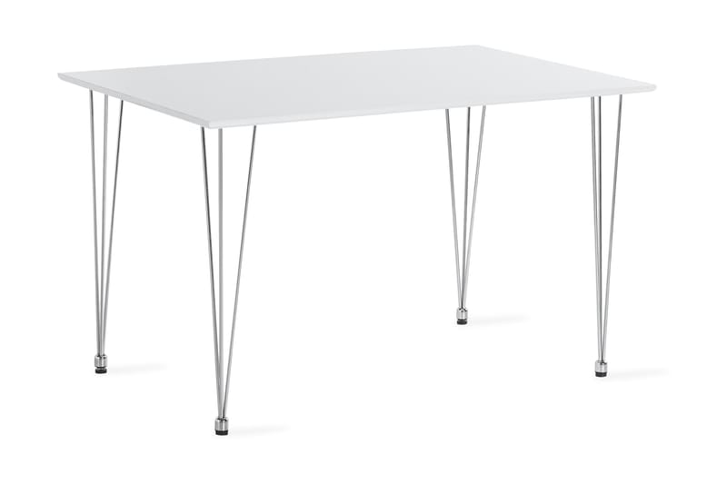 Kronblom Rektangulärt Matbord 120 cm i Trä med Metallutseende - Vit - Möbler - Matplats - Matbord & köksbord
