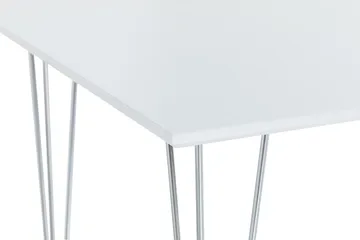 Kronblom Rektangulärt Matbord 120 cm i Trä med Metallutseende - Vit - Möbler - Matplats - Matbord & köksbord
