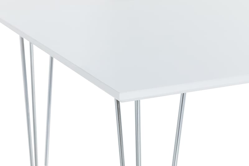 Kronblom Rektangulärt Matbord 120 cm i Trä med Metallutseende - Vit - Möbler - Matplats - Matbord & köksbord