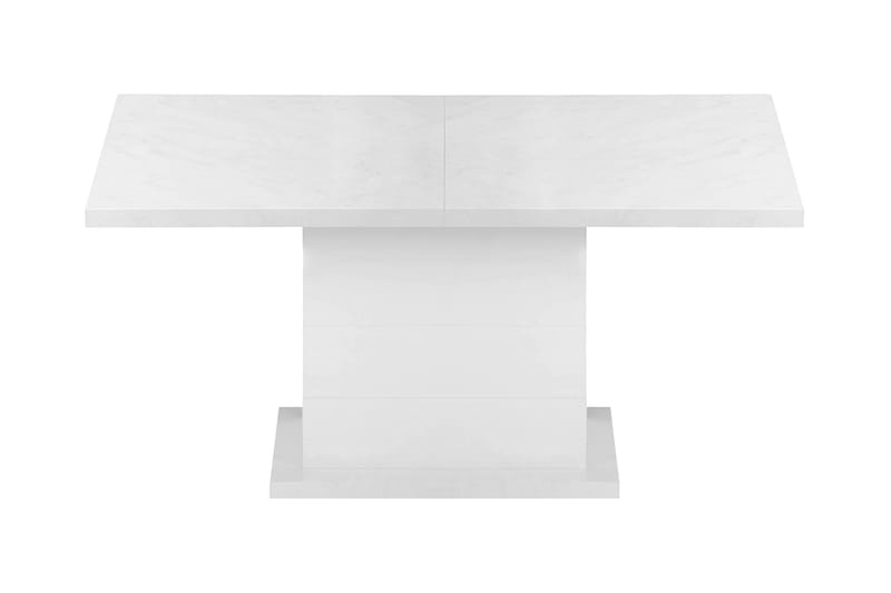 KULMBACH Förlängningsbart Matbord 120 cm Marmor/Vit - Bord - Matbord & köksbord