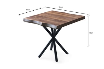 Lamal Litet Kvadratiskt Matbord 80 cm i Trä med Valnötsutseende - Brun - Möbler - Matplats - Matbord & köksbord