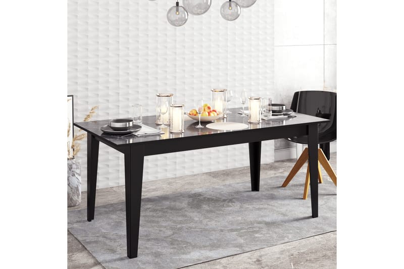 LANGSTRAAT Matbord 180 cm Svart - Möbler - Matplats - Matbord & köksbord