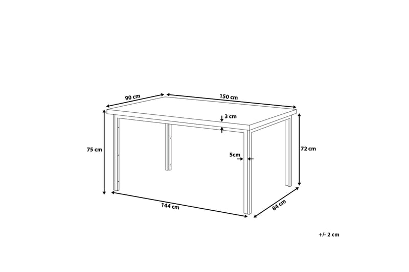 Laredo Matbord 150 cm - Svart - Möbler - Matplats - Matbord & köksbord