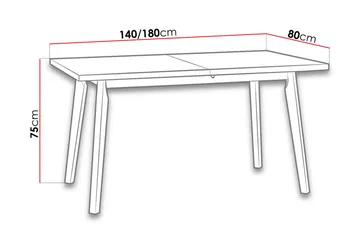 Lavona Matbord - Ek/Svart - Möbler - Matplats - Matbord & köksbord