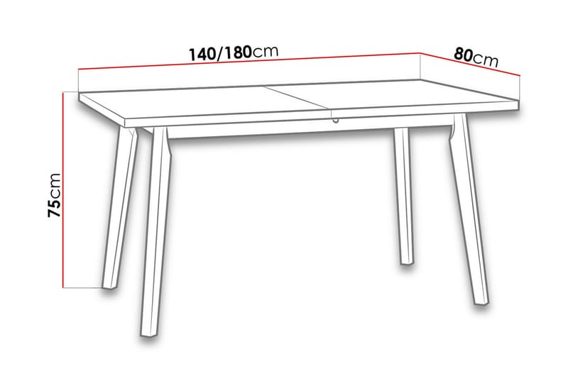 Lavona Utdragbart Rektangulärt Matbord 140 cm i Trä med Ekutseende - Beige - Möbler - Matplats - Matbord & köksbord