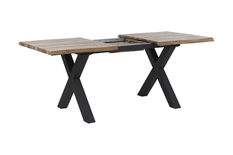 Lawtey Matbord 180 cm Förlängningsbart - Ljus Trä/Svart - Möbler - Matplats - Matbord & köksbord