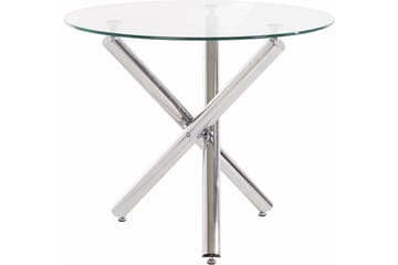 LELIO Matbord 90 Runt Glas Transparent - Möbler - Matplats - Matbord & köksbord
