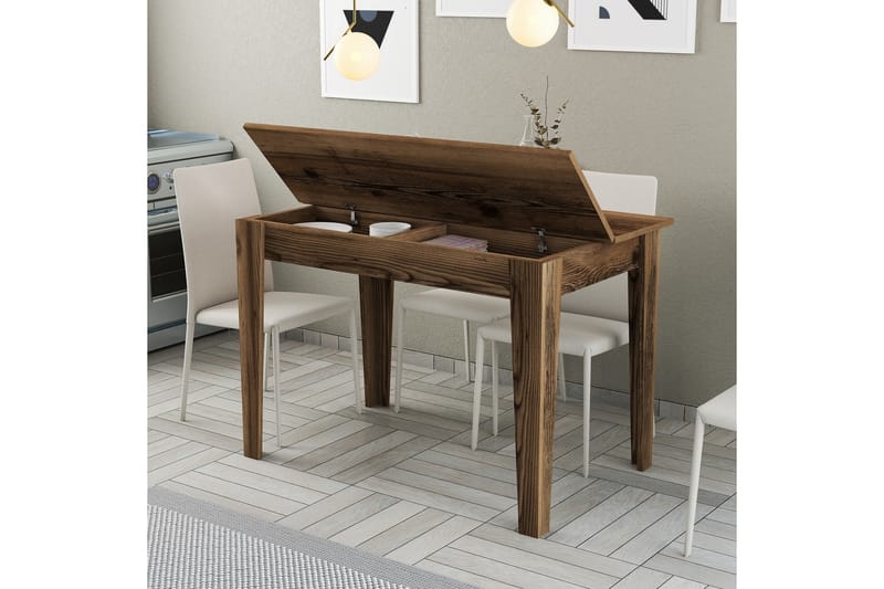 LEVENTS Matbord 110x72 cm Brun - Möbler - Matplats - Matbord & köksbord
