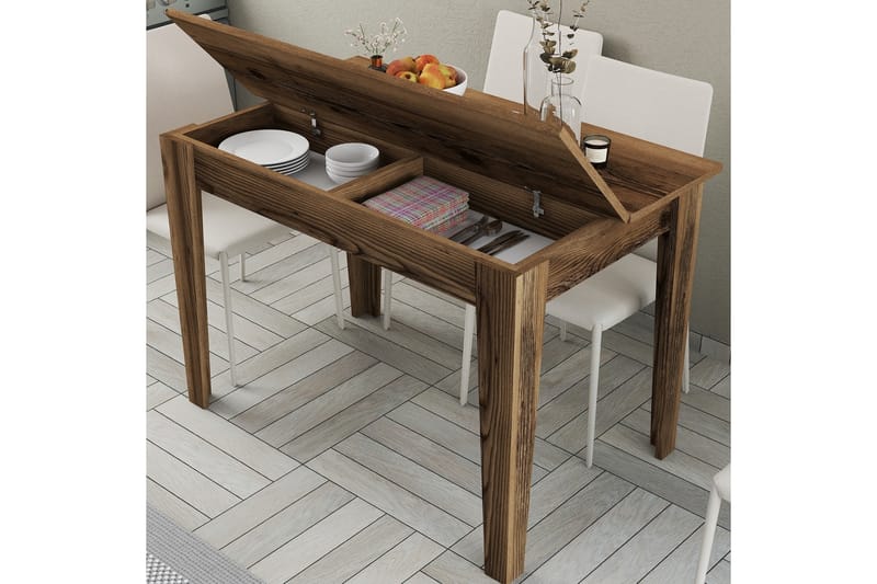 LEVENTS Matbord 110x72 cm Brun - Möbler - Matplats - Matbord & köksbord